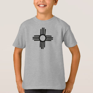 Camiseta com capuz do Sol Zia do Estado do Novo Mé