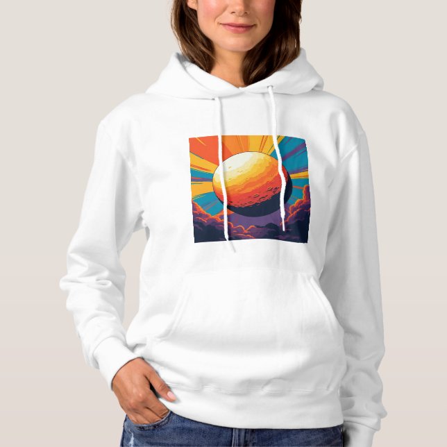 Camiseta com Capuz Feminina Celestial Sunset (Frente)