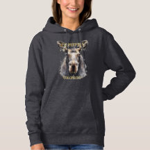 Camiseta com Capuz Moose Head Moose Country Conife