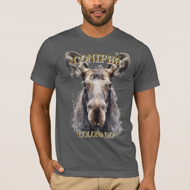 Camiseta com Capuz Moose Head Moose Country Conife (Frente)