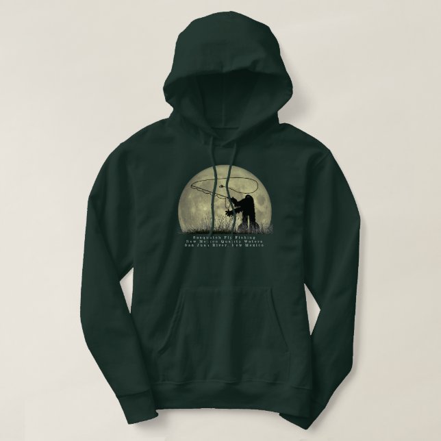Camiseta com Capuz Sasquatch Fly Fishing New Mexic (Frente do Design)