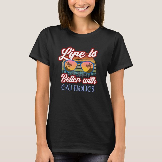 Camiseta com católicos Oração Católica Tradicional (Frente)