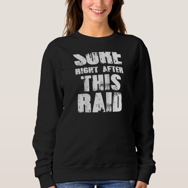 Camiseta Com Certeza Logo Após Este Raid Através De Raglan (Frente)