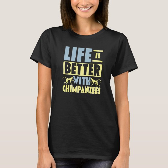 Camiseta Com Chimpanzés Macaco Chimp (Frente)