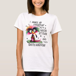 Camiseta com Citação de Atitude de Pássaro Engraça