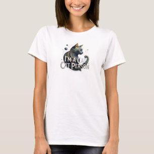 Camiseta com Citação de Cor Vibrante EU AMO GATOS 
