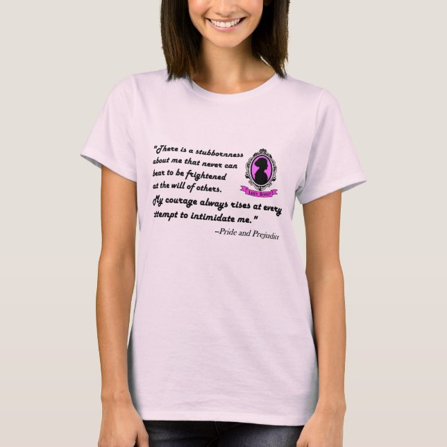 Camiseta com Citação de Lizzy Bennet #1 (Frente)