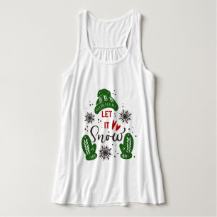 Camiseta com Citação de Natal Trendy Let It Snow