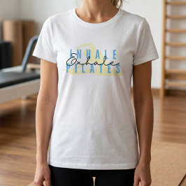 Camiseta com Citação de Pilates Inhale Exhale