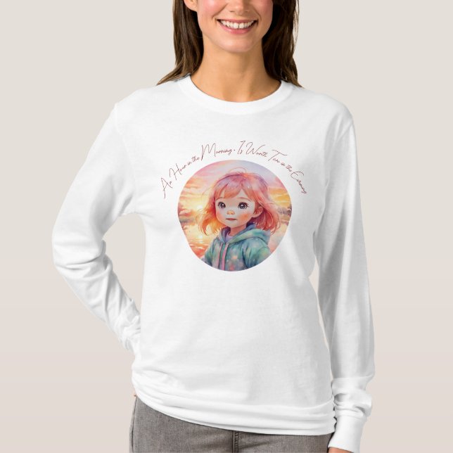 Camiseta com Citação de Provérbio da Manhã (Frente)