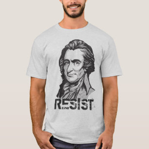 Camiseta com Citação de Resistência de Thomas Pain