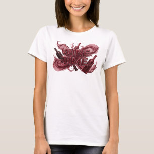 Camiseta com Citação do TEMPO DO VINHO Vermelho da