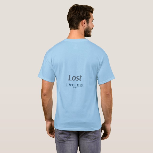 Camiseta com Citação Estética de Sonhos Perdidos (Parte Traseira Completa)