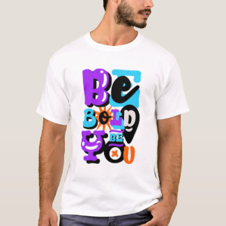 Camiseta com Citação Inspiradora 'SEJA OUSADO SEJA
