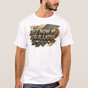 Camiseta com Citação Laranja Atraente LEVANTE AGOR