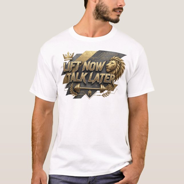 Camiseta com Citação Laranja Atraente LEVANTE AGOR (Frente)