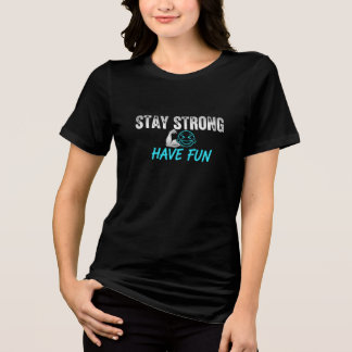 Camiseta com Citação Motivacional Fique Forte Divi