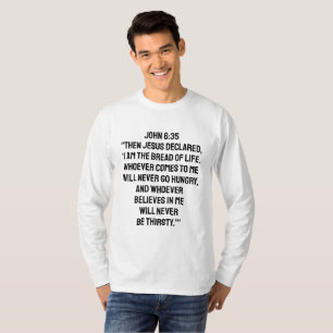 Camiseta com Citações de Versículos da Bíblia Reli