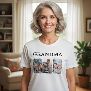 Camiseta com Colagem de 3 Fotos da Vovó, Família P