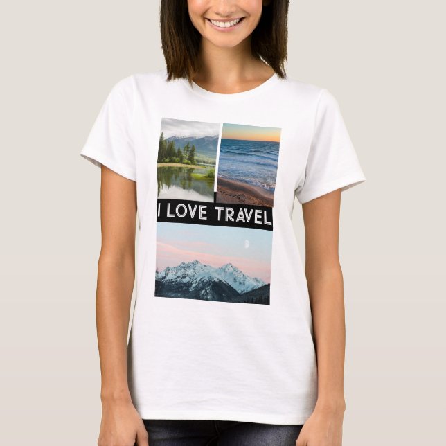 Camiseta com Colagem de Fotos Personalizada e Únic (Frente)