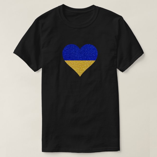 Camiseta com Coração e Lantejoulas da Bandeira da  (Frente do Design)