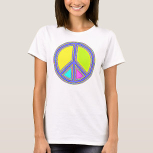 Camiseta Com Cores Preenchidas Sinal de PAZ 1