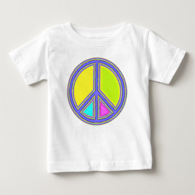 Camiseta Com Cores Preenchidas Sinal de PAZ 1 (Frente)