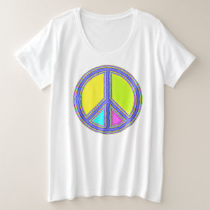Camiseta Com Cores Preenchidas Sinal de PAZ 1