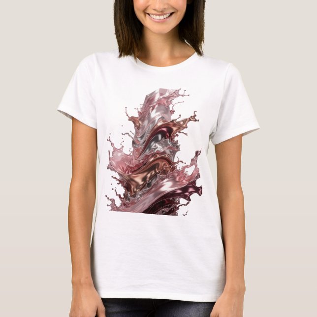 Camiseta com declaração de ARTE ABSTRATA Cool Silv (Frente)
