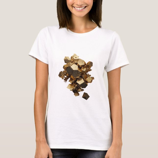 Camiseta com declaração de ARTE ABSTRATA Prata Eng (Frente)