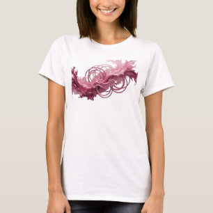 Camiseta com declaração de ARTE ABSTRATA Rosa Mode
