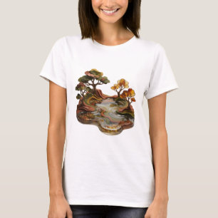 Camiseta com declaração de bela paisagem de outono