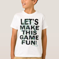 Camiseta com Desenho de Linha Branca e Verde