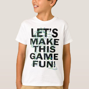 Camiseta com Desenho de Linha Branca e Verde