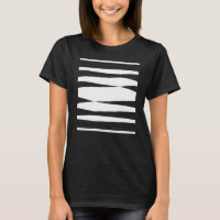 camiseta com desenho de linhas geométricas ousadas