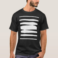camiseta com desenho de linhas geométricas ousadas