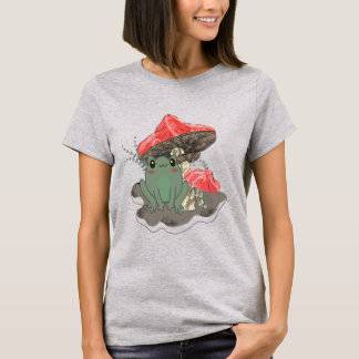 camiseta com desenho de sapo cogumelo