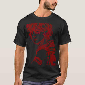 Camiseta com desenho vermelho 