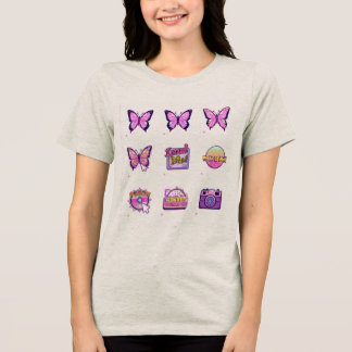 Camiseta com desenhos femininos fofos