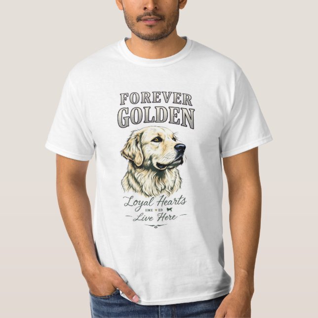 Camiseta com Design de Amante de Cachorro Retrieve (Frente)