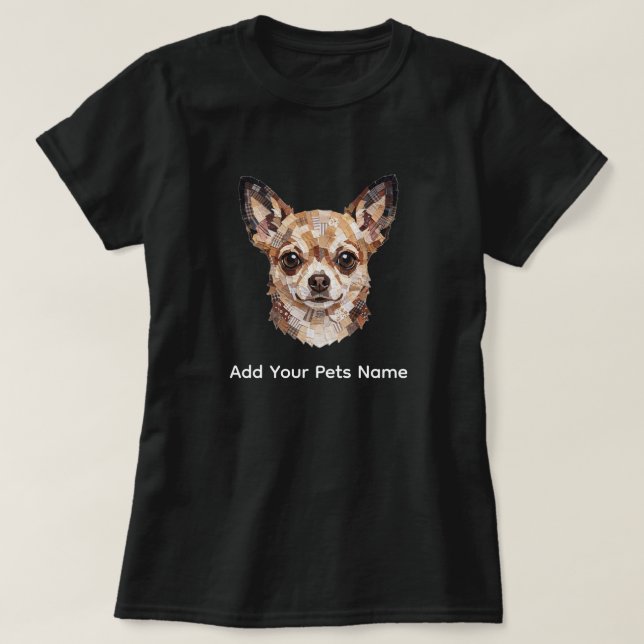 Camiseta com design de cachorro Chihuahua fofo (Frente do Design)