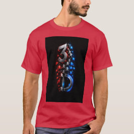 Camiseta com Design de Cubo Geométrico 3D Futurist
