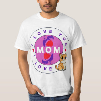 Camiseta com design de gato e mãe
