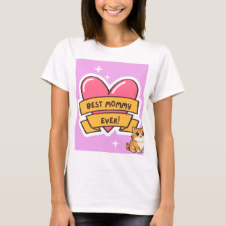 Camiseta com design de gato fofo