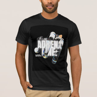 Camiseta com design de gato fofo e adrenalina