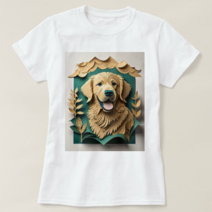 Camiseta com design de Golden Retriever em Arte em