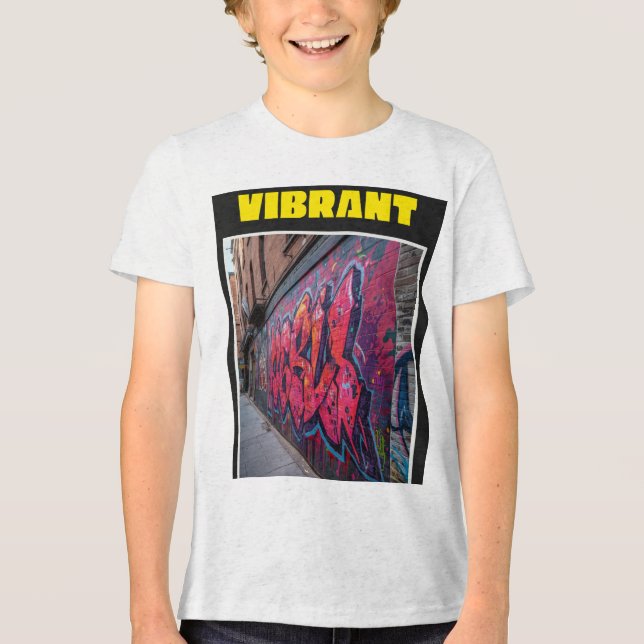Camiseta com Design de Grafite Vibrante (Frente)