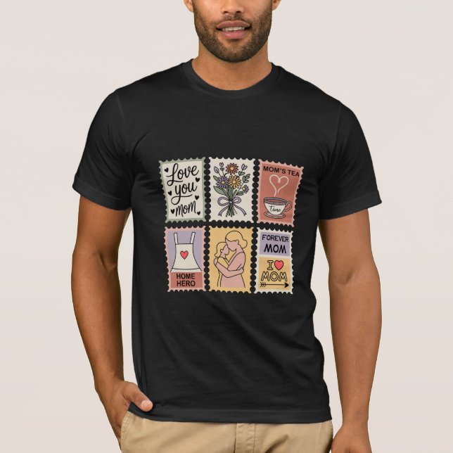 Camiseta com design de hero mama em casa (Frente)