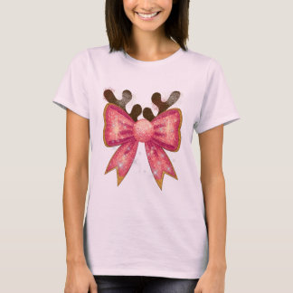 camiseta com design de laço fofo para meninas