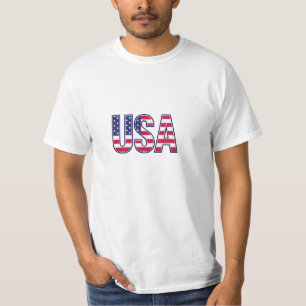 Camiseta com design de letra da bandeira patriótic